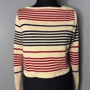 Lauren Moffat Striped Women's Sweater - Red, Navy, and Cream